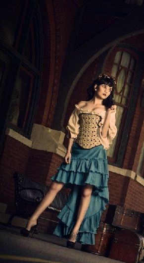 Teal Diamond Steampunk Complete Outfit with by SilverLeafCostumes, $355.00 fab stylish steampunk style snow white,more like this on roll up roll up board Saloon Outfits, Saloon Girl Dress, Outfit With Corset, Saloon Dress, Saloon Girl Costumes, Saloon Girl, Costume Tutu, Belly Dance Skirt, Saloon Girls