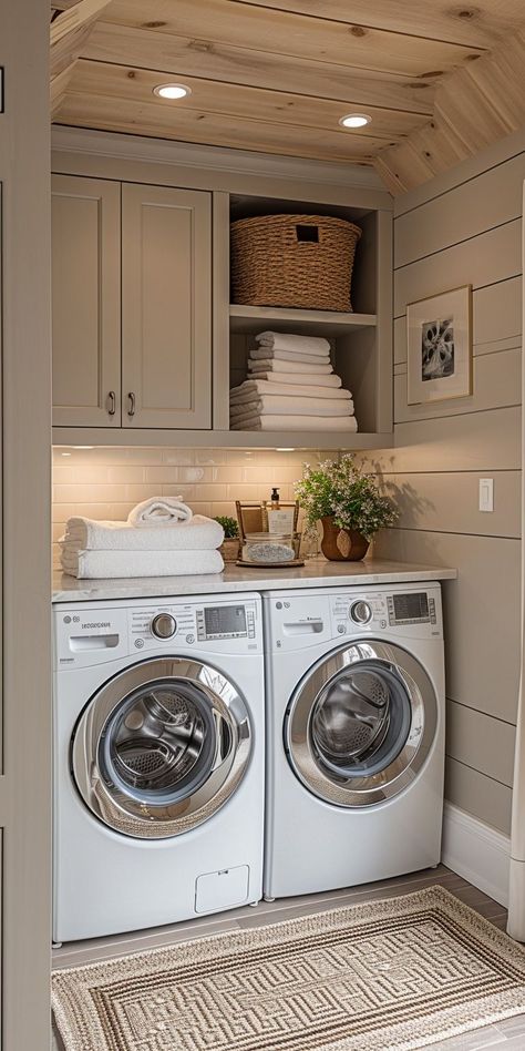 Dream Laundry Room, Laundry Room Layouts, Laundry Room Renovation, تصميم للمنزل العصري, Laundry Room Inspiration, Laundry Room Remodel, Laundry Closet, Laundry Room Diy, Laundry Room Ideas