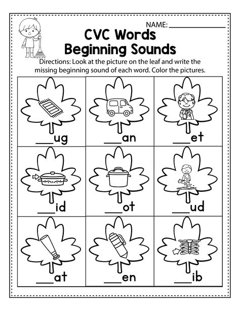 These FREE Fall worksheets for kindergarten are the perfect printable for your classroom. These can be used with kindergarten and first grade kids. I used these activity worksheets during Halloween and Thanksgiving as well. My students practice kindergarten literacy and math, CVC words, kindergarten couting, number words and more using this freebie. You can use these in November and October to practice phonics for free. Literacy Worksheets Grade 1, November Literacy Activities, Fall Activities For First Grade Free, October Worksheets 1st Grade, Thanksgiving Activity For Kindergarten, Thanksgiving Beginning Sounds Free, Thanksgiving Phonics Activities, Kindergarten Pattern Worksheets, Fall Literacy Activities First Grade