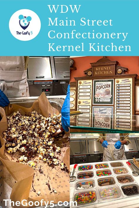 The new Kernel Kitchen in Walt Disney World is an interesting Disney Treat concept. Our family LOVES popcorn. This is a fun way to customize your own popcorn creation. It is always great to see new snacks and foods at WDW. Here is our review. Disney World Popcorn Recipe, Popcorn Bar Birthday Party, Disney Popcorn, Popcorn Buffet, Disney Candy, Disney Foods, Popcorn Mix, Popcorn Bowl, Disney Treats