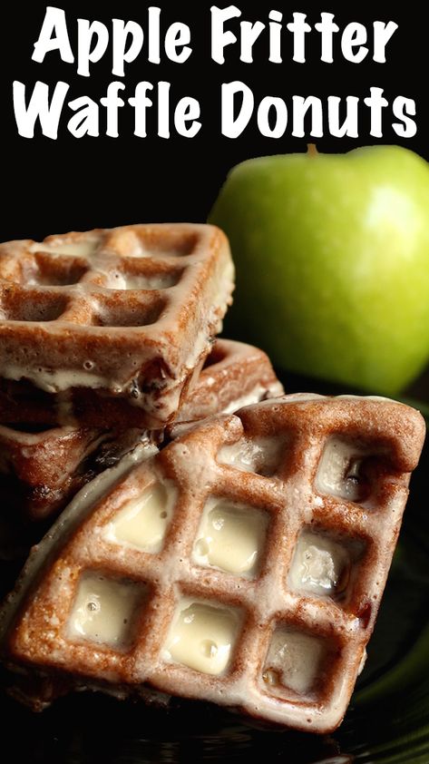 Waffle Donut Recipe, Waffle Donuts, Waffle Iron Recipes, Waffle Maker Recipes, Apple Fritter, Fall Brunch, Donuts Recipe, Apple Fritters, Think Food