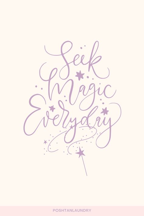 Magic Is All Around Quotes, Seek Magic Every Day, Canva Inspiration, Everyday Magic, Magic Quotes, White Witch, Inspirational Messages, Inspirational Design, Cute Clay