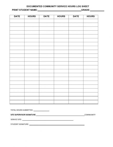 Image of editable 44 printable community service forms ms word templatelab volunteer hours log sheet template doc. Volunteer hours log sheet template, Keeping a time log can be useful. Should you feel that there are not enough hours in the evening or that there isn... Community Service Log Sheet, Volunteer Hours Log, Community Service Hours, Types Of Communities, Volunteer Hours, Service Template, Community Service Projects, Community Services, Work Task