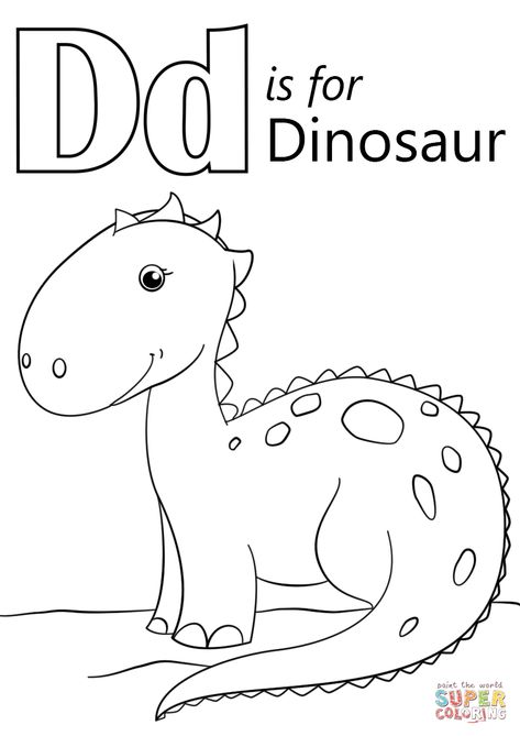 Unicorn Pokemon, D Is For Dinosaur, Dinosaur Coloring Sheets, Animals Disney, Letter D Crafts, Donut Coloring Page, Letter A Coloring Pages, Easter Animals, Dinosaurs Preschool