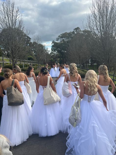 Deb Photography Ideas, White Deb Dresses, Debutant Ball Aesthetic, Debutante Dresses Aesthetic, Deb Ball Aesthetic, Debutante Dresses Australia, Cotillion Aesthetic, Debutante Photoshoot, Debutante Ball Dresses