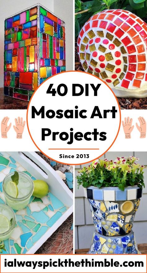 Diy Mosaics For Beginners, Diy Mosaic Garden Ideas, Mosaic Designs Easy Flower, Mosaic Crafts For Adults, Mosaic Tiles Crafts Diy, Mosaic Garden Art Diy, Mosaic Patterns For Beginners Simple, Mosaic Crafts Diy, Mosaic Gift Ideas