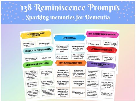 Memory Activities, Occupational Therapy Assistant, Daily Routine Planner, Cue Cards, Conversation Cards, Activities For Adults, Routine Planner, Oct 31, Therapy Activities