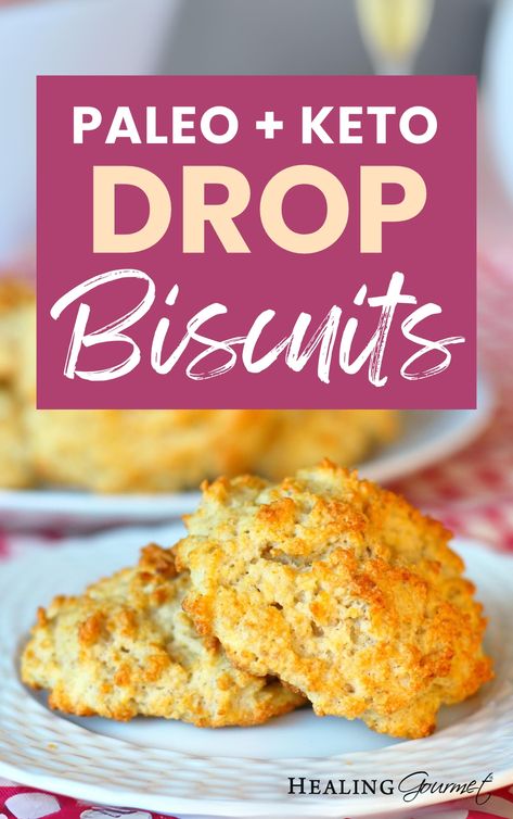 Keto Drop Biscuits, Low Carb Biscuits, Paleo Biscuits, Keto Biscuits, Keto Breads, Drop Biscuits, Keto Paleo, Sausage Gravy, Low Carb Dinner Recipes