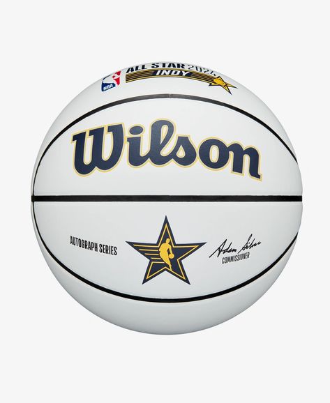 NBA All-Star Autograph Basketball | Wilson Sporting Goods Tyrese Maxey, Wilson Sporting Goods, Basketball Display, White Panel, Nba Stars, Youth Sports, Philadelphia 76ers, Dallas Mavericks, Game Logo