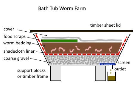 excellent article on worm farming from Deep Green Permaculture includes how-to's for converting a bathtub & other pertinent advice Worm Farm Diy, Worm Castings Tea, Worm Beds, Worm Farming, Worm Bin, Worm Castings, Worm Composting, Worm Farm, Garden Compost