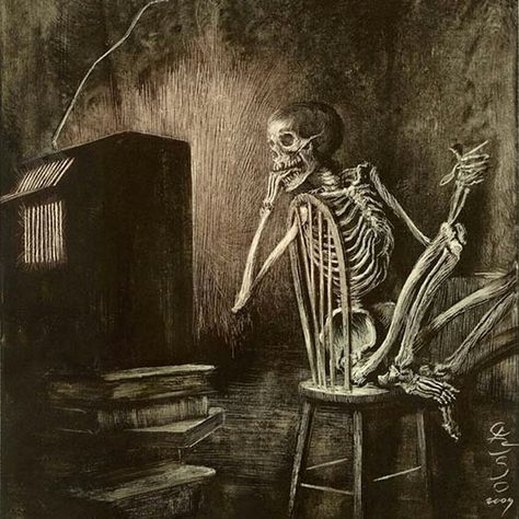 Santiago Caruso, Disney Paintings, Art Noir, Bone Art, Skeleton Art, Surrealism Painting, Art Et Illustration, Skull And Bones, Memento Mori