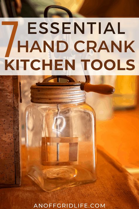 Hand Crank Appliances, Cooking Off Grid, Off The Grid Cooking, Off Grid Kitchen Appliances, Beginner Homesteading Skills, Homestead Must Haves, Homesteading Cooking, Homesteading Kitchen, Homestead Prepping