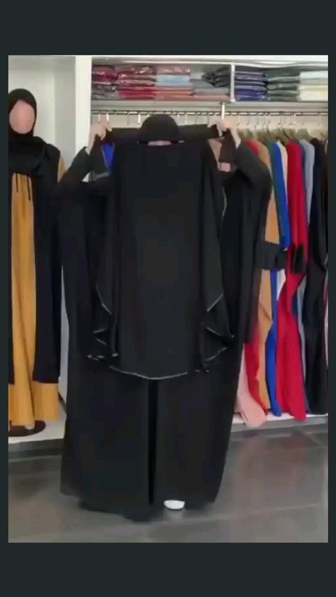 Simple Abaya Designs Muslim, Niqab Design, Naqab Design Muslim, Niqab Tutorial, Simple Abaya Designs, Khimar Style, Burkha Designs, Burqa Designs, Islamic Clothing Abayas