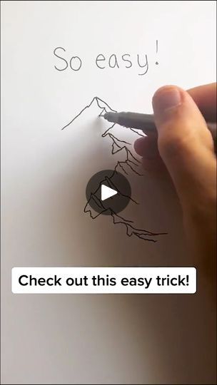 4.4K views · 50 reactions | Try this easy trick to draw cool looking mountains! #mountaindrawing #howtodraw #drawingtricks #drawwithshane #mountains. | Super | Super · Original audio