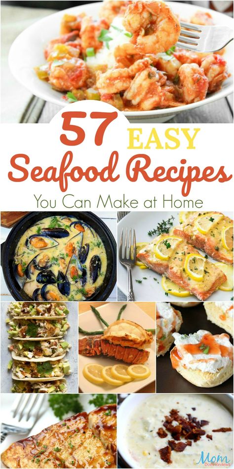 57 Easy Seafood Recipes You Can Make at Home #recipes #food #foodie #seafood #getinmybelly #healthyfood Copycat Seafood Recipes, Seafood Summer Recipes, Coastal Food Recipes, Hexclad Recipes, Sea Food Recipes, Seafood Dinner Ideas, Healthy Seafood Recipes, Seafood Meals, Easy Home Recipes