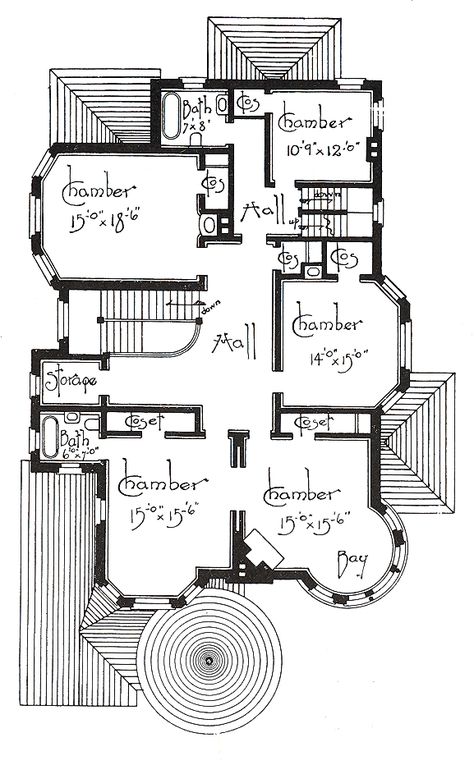 George F. Barber homes Victorian Floor Plans, Vintage Floor Plans, Victorian House Plans, Victorian Floor, Victorian Mansion, Vintage House Plans, Architectural Floor Plans, Sims House Plans, Victorian Architecture