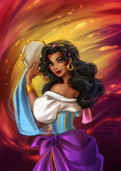 Hunchback of Notre-Dame: Esmeralda Disney Esmerelda Art, Esmeralda Disney Wallpaper, Esmeralda Disney Art, Esmeralda Disney Fanart, Disney Esmerelda, Esmeralda Art, Princess Esmeralda, Purple Characters, Dylan Bonner