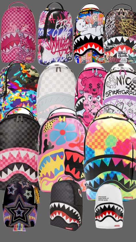 Sprayground Backpack, Pretty Backpacks, Best Backpacks For School, Cute Backpacks For School, Preppy Phone Case, Spray Ground, Stylish School Bags, Backpack Outfit, My Style Bags