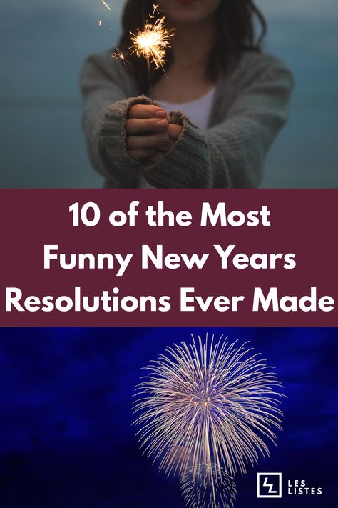 Some people choose to make funny New Years resolutions. Check out below for 10 of the most funny new years resolutions ever made. #top10list Funny New Years Resolutions Humor, Funny New Year Resolutions, New Year’s Resolutions Funny, Funny New Years Resolution, New Year Resolution Meme, Funny New Years Resolutions, New Years Resolution Funny, Happy New Year Funny, New Years Resolution List