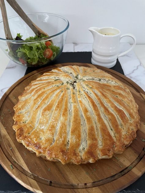 Paul Hollywood Sausage Rolls, Paul Hollywood Rough Puff Pastry, Potato And Onion Pie, Rough Puff Pastry Paul Hollywood, Pithivier Recipes, Pie Savoury, Potato Torte, Paul Hollywood Bread Recipes, Paul Hollywood Recipes