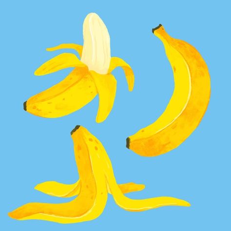 PSD a drawing of bananas with painting a... | Premium Psd #Freepik #psd Banana Painting Easy, Bananas Drawing, Banana Sketch, Banana Aesthetic, Beetlejuice Decor, Banana Character, Banana Poster, Banana Drawing, Fruit Drawings