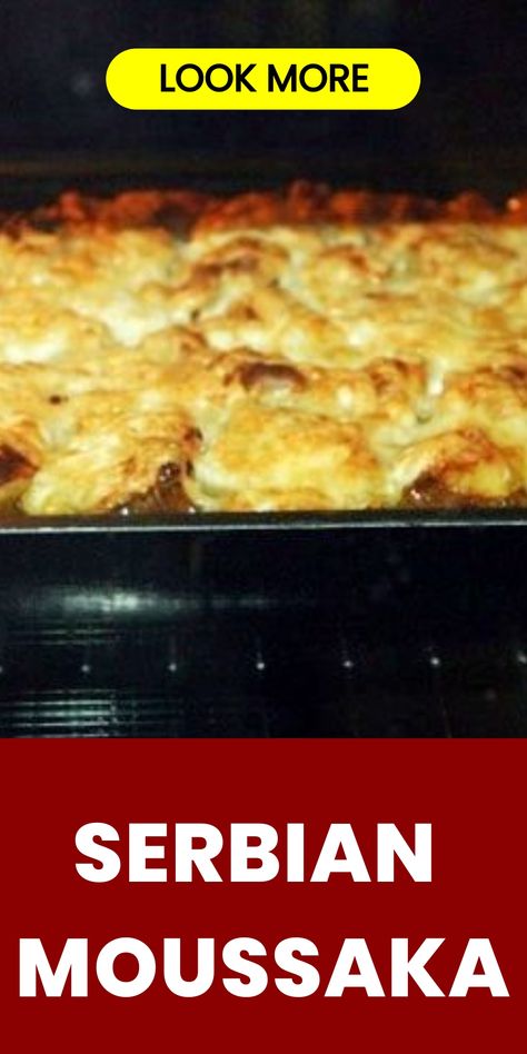 Dive into Serbian moussaka, a hearty, comforting dish layered with meat and potatoes, infused with rich spices. Serbian Moussaka, Moussaka Recipe, Meat And Potatoes, Slow Cooker Meatballs, Homemade Caramel Sauce, Salad Sauce, Comfort Dishes, Homemade Caramel, Dessert Dishes