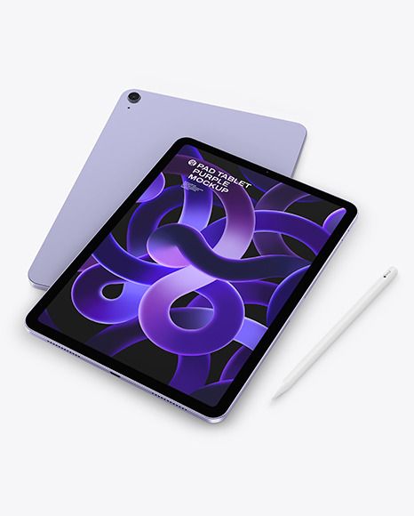 Two iPad Air 5 Purple Ipad Air 5 Purple, Ipad Air 5 Aesthetic, Ipad Air Purple, Ipad Purple, Ipad 2023, Purple Ipad, Tech Enthusiast, Bedroom Built In Wardrobe, Device Mockup