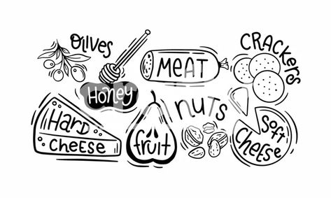 Charcuterie Board Doodle, Charcuterie Drawing, Charcuterie Sayings, Charcuterie Board Drawing, Charcuterie Illustration, Cricut Charcuterie Board, Charcuterie Puns, Charcuterie Logo, Funny Charcuterie Board