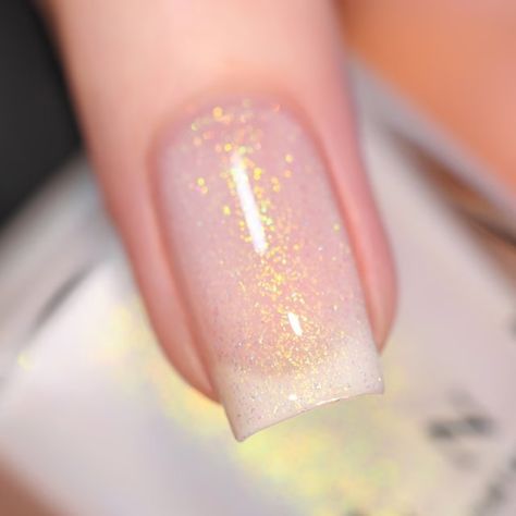 ilnpbrand - Etsy Ireland Sheer Shimmer Nails, Yellow Sparkle Nails, Sparkle Nail Polish, Jelly Nail Polish, Red And Gold Nails, White Holographic, Sheer Nails, Jelly Nail, Shimmer Nail Polish