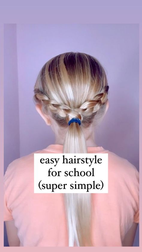 Braided School Hairstyles Simple, Audrey Mcclelland Hair, Hawaiian Hairstyles Easy, School Hairstyles Easy For Kids, House Hairstyles, Quick School Hairstyles, Go To Hairstyles, Easy French Braid, Kids School Hairstyles