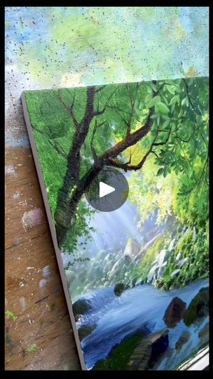 7.7K views · 3.4K reactions | Acrylic landscape painting of serene forest.🎨🖌️ | How to draw beautiful serene forest with acrylic.🎨🖌️ | By Jun | Facebook Serene Forest, Acrylic Landscape, Landscape Paintings Acrylic, Landscape Painting, Landscape Paintings, To Draw, Cactus, Forest, Drawings