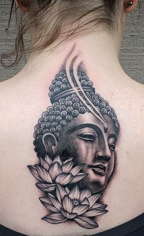 #Buddha Tattoo by Gage Cheesman Buddha Tattoo Sleeve, Buda Tattoo, Lotusblume Tattoo, Tato Ikan Koi, Buddhist Tattoo, Buddha Tattoo Design, Buddha Tattoos, Ganesha Tattoo, Ikan Koi