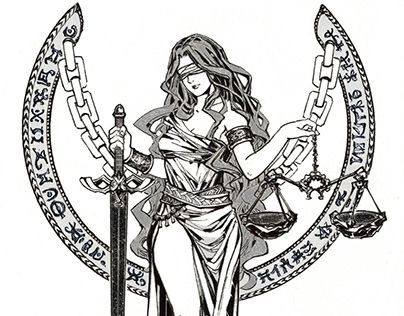 Justice Goddess, Nemesis Tattoo, Libra Tattoos, Justice Tattoo, Greek Goddess Art, Libra Art, Pola Tato, Libra Tattoo, Greek Mythology Tattoos