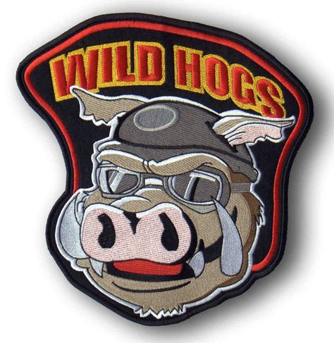 Wild hogs Wild Hogs Movie, Wild Hogs, Wild Hog, Biker Clubs, Punk Patches, Biker Patches, Custom Patches, Honda Logo, Halloween Movies