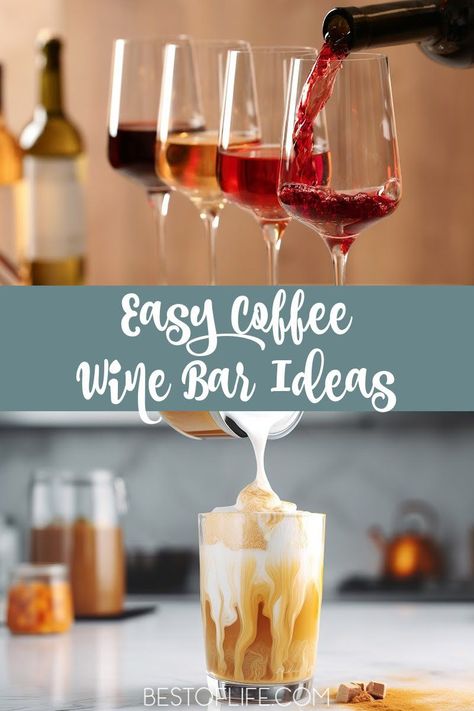 The best coffee wine bar ideas help us have a section in our homes dedicated to the things we love, coffee and wine. Coffee Bar Ideas | Coffee Station Ideas | DIY Coffee Station | Coffee Lover Ideas | Wine Bar Ideas | Tips for Wine Bars | DIY Wine Bar | Wine Bar Essentials | Coffee Bar Essentials | Wine Lover DIY Projects via @thebestoflife Coffee Wine Station Ideas, Combined Coffee And Wine Bar, Coffee And Wine Bar Ideas Small Spaces, Home Wine Bar Ideas, Wine Coffee Bar Ideas, Wine Station Ideas, Wine Bar Decor Ideas, Coffee Wine Bar Ideas, Coffee And Alcohol Bar Ideas