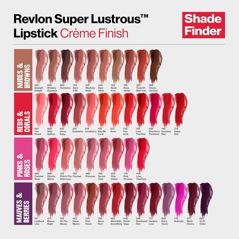 Truly addictive to wear. Revlon Super Lustrous™ Lipstick is an iconic cult classic for a reason. It glides on effortlessly with 80% conditioning ingredients, and minimizes lines for smooth, fuller-looking lips. Creamy, moisturized feel. Size: 4.2 g.💄💯 Violet Lipstick, Loreal Lipstick, Iman Cosmetics, Revlon Lipstick, Revlon Super Lustrous Lipstick, Medium Hair Color, Milani Cosmetics, Revlon Super Lustrous, Becca Cosmetics