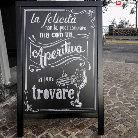 🖍️✨ Elevate your café or restaurant with our stylish A-frame chalkboard! Perfect for showcasing daily specials, promotions, or a warm greeting. Add a personal touch and attract more customers with this versatile and charming display. 🍽️💬 👉Please, Contact for Wholesale Price! 📧 Get in touch with us: ✨ - Website: www.madeinvietnam.online - E-mail: salesteam@madeinvietnam.online - WhatsApp: (+84)90 1196169 #Chalkboard #CafeStyle #RestaurantDecor #DailySpecials #CustomerAttraction #AFrameSign #Ma... Restaurant Welcome Sign Chalk, Italian Chalkboard Art, Blackboard Restaurant Ideas, French Chalkboard Art, Pub Blackboard Ideas, Chalk Boarder Designs Restaurant, Restaurant Blackboard, Bar Chalkboard Ideas, Restaurant Board