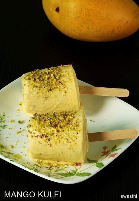 Mango kulfi #recipe #indianfood Kulfi Recipe Easy, Mango Kulfi Recipe, Mango Lassi Recipes, Instant Dessert, Mango Kulfi, Lassi Recipes, Kulfi Recipe, Easy Sweets, Mango Dessert