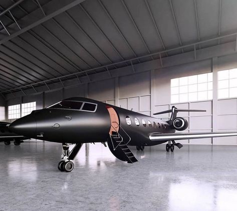 Yes to matte black everything. #AviationMood Jets Privés De Luxe, Private Jet Plane, Private Jet Interior, Jet Privé, Luxury Jets, Private Aircraft, Luxury Private Jets, Private Plane, Nissan 370z