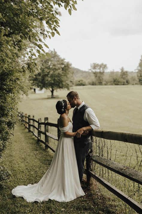 Jenny Yoo Bride For An Outdoor Farm Wedding In Maryland USA With Bridesmaids In Mismatched Dresses & Images From Erin Krespan Outdoor Farm Wedding, Farm Wedding Dresses, Mismatched Dresses, Dresses Images, Rock My Style, Jenny Yoo, Rock My Wedding, Dress Images, My Wedding