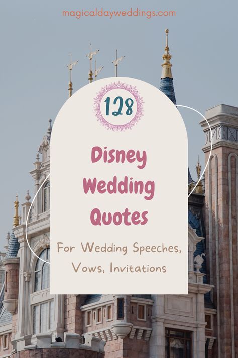 Disney Engagement Announcement, Wedding Quotes From Movies, Disney Wedding Quotes Marriage, Disney Movie Love Quotes, Disney Wedding On A Budget, Disney Rehearsal Dinner Ideas, Wedding Readings Disney, Disney Wedding Vows To Husband, Disney Love Quotes Wedding