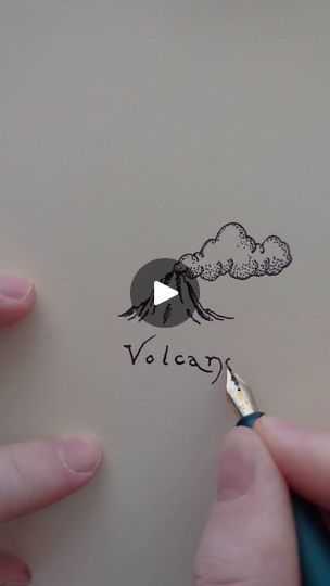 Volcano Drawing Simple, Simple Volcano, Volcano Drawing, Fantasy Map, Drawing Videos, In Depth, Volcano, Drawing Tutorial, Let Me Know