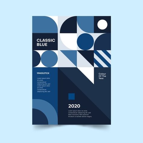 Abstract classic blue flyer template Fre... | Free Vector #Freepik #freevector #flyer #poster #business #abstract Poster Business, Geometric Graphic Design, Desain Editorial, Typographic Poster, Flyer Poster, Blue Poster, Geometric Graphic, Magazine Layout, Annual Report