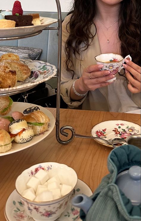 high tea English Tea Aesthetic, High Tea Aesthetic, Mckenna Core, English High Tea, Future Mood, Afternoon Tea Cakes, Tea Aesthetic, Fresh Girls, English Tea