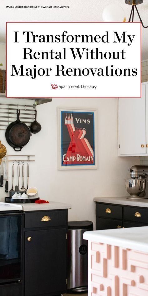 I transformed my rental without major renovations. #rentershacks #rental #rentalapartment #apartmentmakeover #hometransformation #renterssolutions Rental Makeover, Rental Home Decor, Rental Kitchen, Apartment Makeover, Pink Living Room, Rental House, Vintage Dining Room, Diy Apartment Decor, Rental Decorating