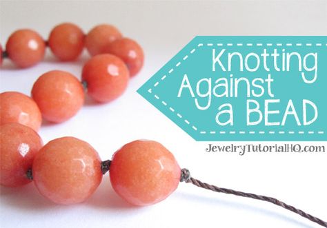 Cord Knotting Tip: How to Knot Against a Bead Cord Bracelet Diy, Selling Jewelry Online, Sliding Knot Bracelet, 1 Billion, Jewerly Making, Cord Jewelry, Jewelry Knots, Sliding Knot, Jewelry Making Tutorials