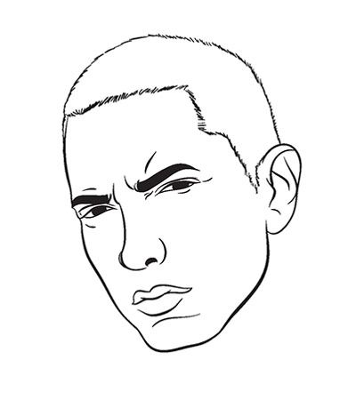 Eminem, Coloring Page, Drawings, Funny, Black