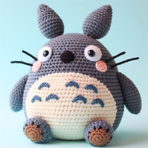 Crochet Chibi Totoro Amigurumi Pattern Free Chibi Amigurumi Free Pattern, Ghibli Crochet Pattern Free, Totoro Crochet Pattern Free, Studio Ghibli Crochet Pattern Free, Pokemon Amigurumi Free Pattern, Ghibli Amigurumi, Chibi Crochet, Crochet Chibi, Totoro Crochet