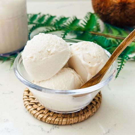 Ninja Creami Vanilla Dairy Free, Ninja Creami Coconut Ice Cream Recipes, Coconut Ice Cream Recipe, Homemade Coconut Ice Cream, Coconut Ice Cream Recipes, Filipino Street Food, Creami Recipes, Matcha Green Tea Latte, Spellbinders Dies