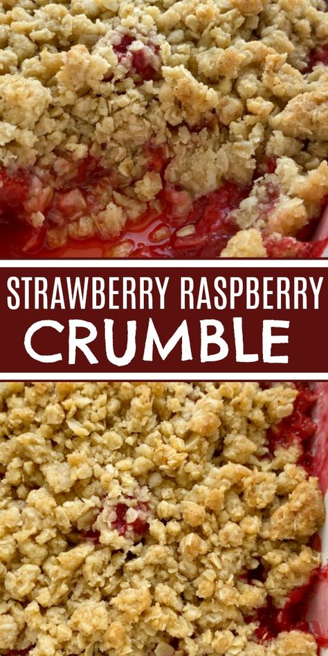 Fruit Crumble Recipe, Raspberry Crisp, Fruit Crisp Recipe, Crisp Recipes, Strawberry Crisp, Peach Dessert, Raspberry Crumble, Peach Crumble, Raspberry Desserts